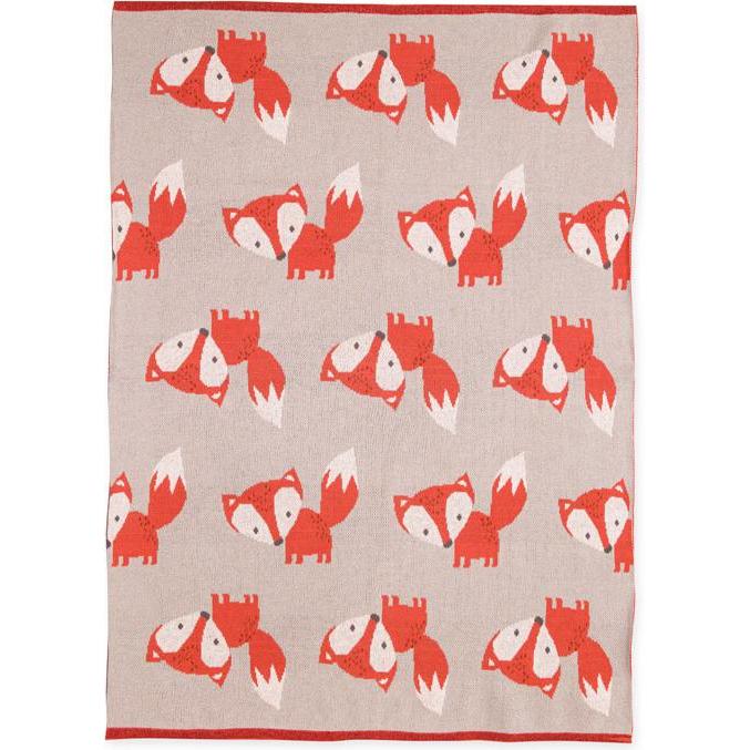 Bizzi Growin, Babydecke, Gestrickte Decke aus Fuchs-Baumwolle