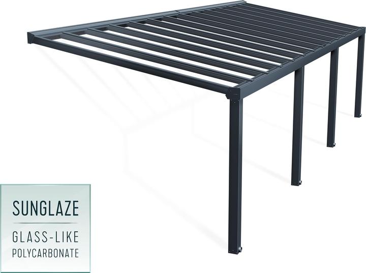 Actual product image Palram Patio roof Stockholm 950x330,5 cm anthracite