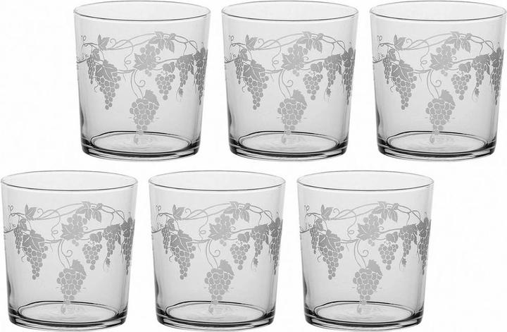 Produktbild La Porcellana Bianca 6er-Set Babila-Traubengläser mit dickem Boden - Transparent 350 ml (0.35 l, 6 x)