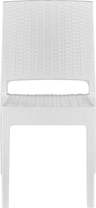 Actual product image Beliani Garden Furniture Set Rattan Look White 4-Seater FOSSANO (80 cm)