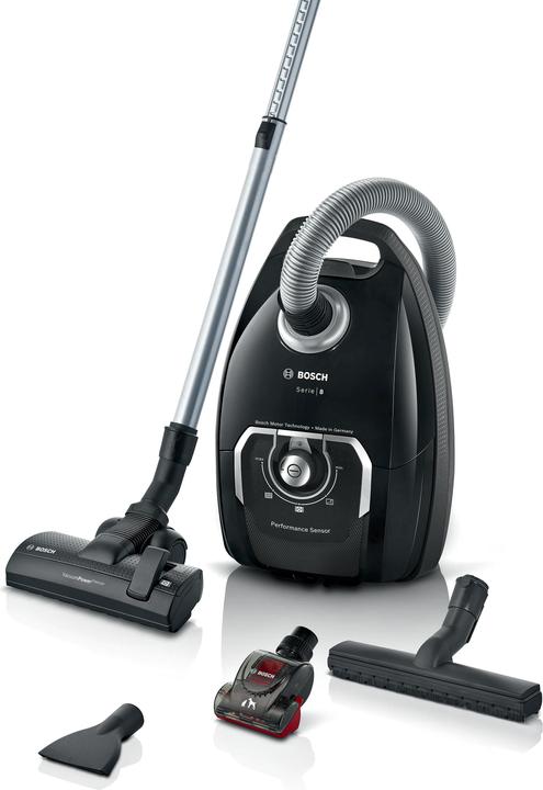 Bosch Hausgeräte BGL8BA3S Serie 8 - Stofzuiger met zak - Zwart (BGL8BA3S)