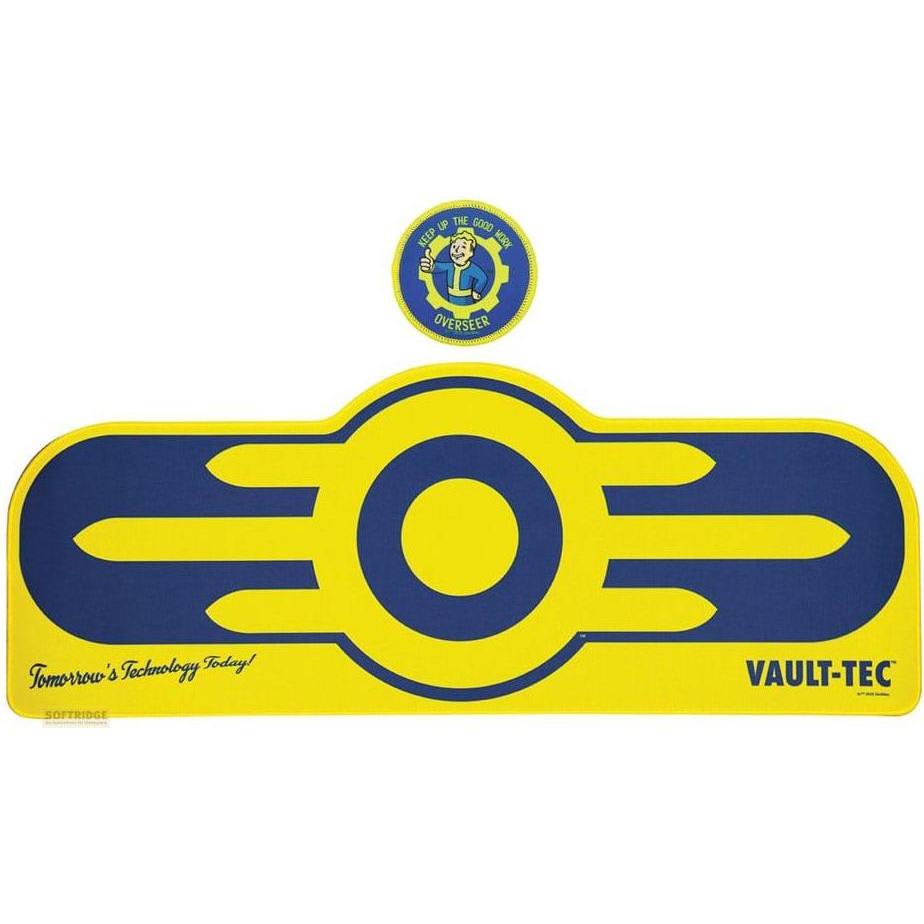 Fanattik, Sottomano per scrivania, Fallout Schreibtischunterlage & Untersetzer Vault-Tec (35 x 7.30 cm)