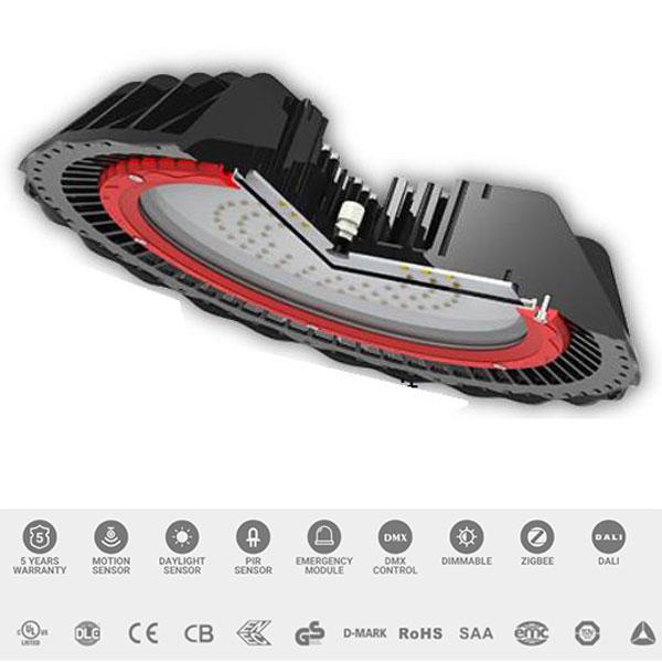 Image du produit MTS Projecteur d'intérieur à LED HiCloud 100W 5000K 16000 lumens 120° IP65 (16000 lm)