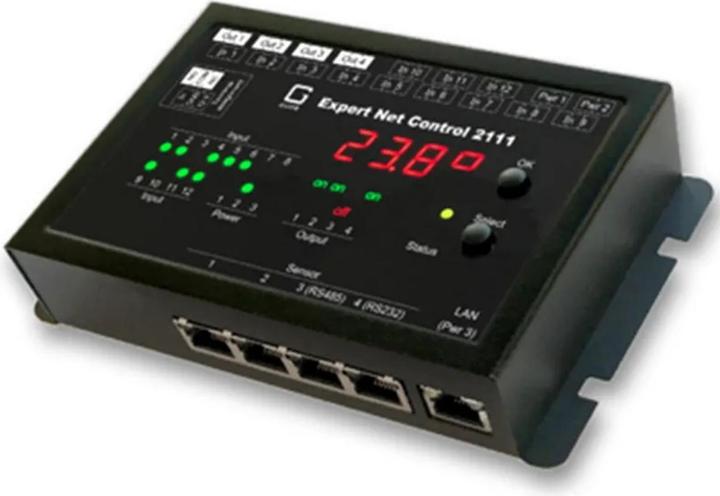 Produktbild Gude 2111-1 Expert Netcontrol 4 Relaisausgänge, 12 passive Signaleingänge TCP/IP, PoE