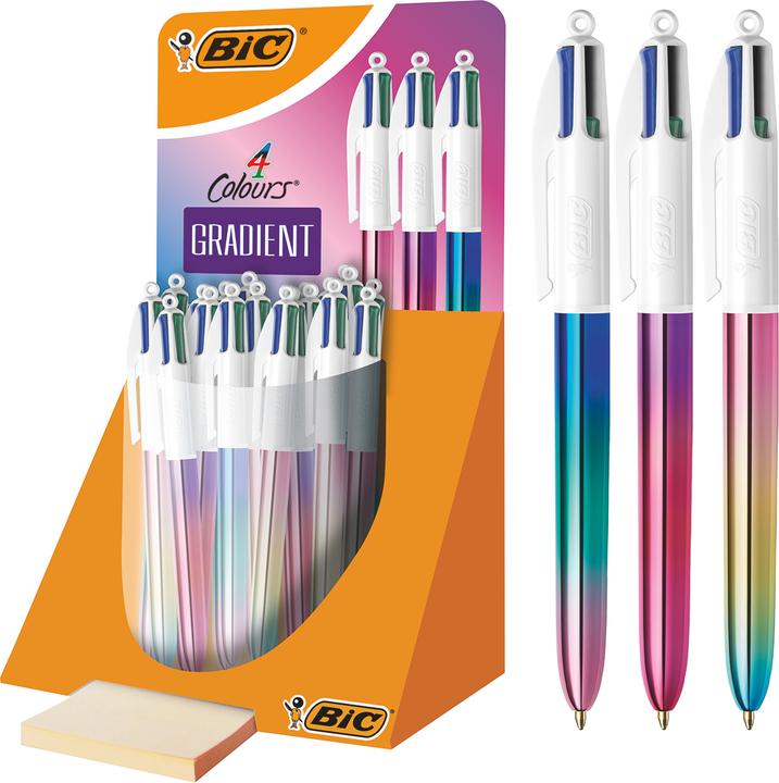 Produktbild Bic Druckkugelschreiber 4 Colours Gradient, 30er Display (Sortiert, 30 x)