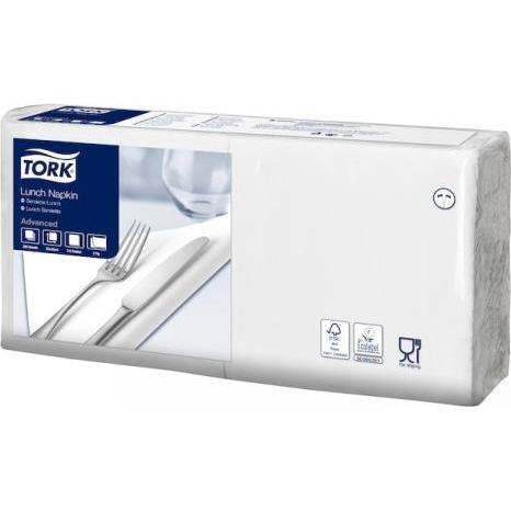Tork, Servietten, 477149, White, Monochromatic, 320 mm, 320 mm, 16 cm, 16 cm (200 x, 33 x 33 cm)