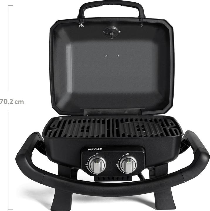 Actual product image Burnhard Wayne Balkongrill 2-Brenner, black (4.40 kW)