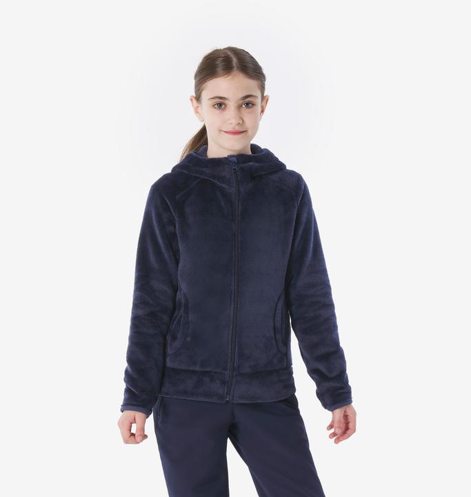 Actual product image Quechua Fleecejacke Kinder Gr. 122–170 warm Wandern - MH500 Zip blau (140)