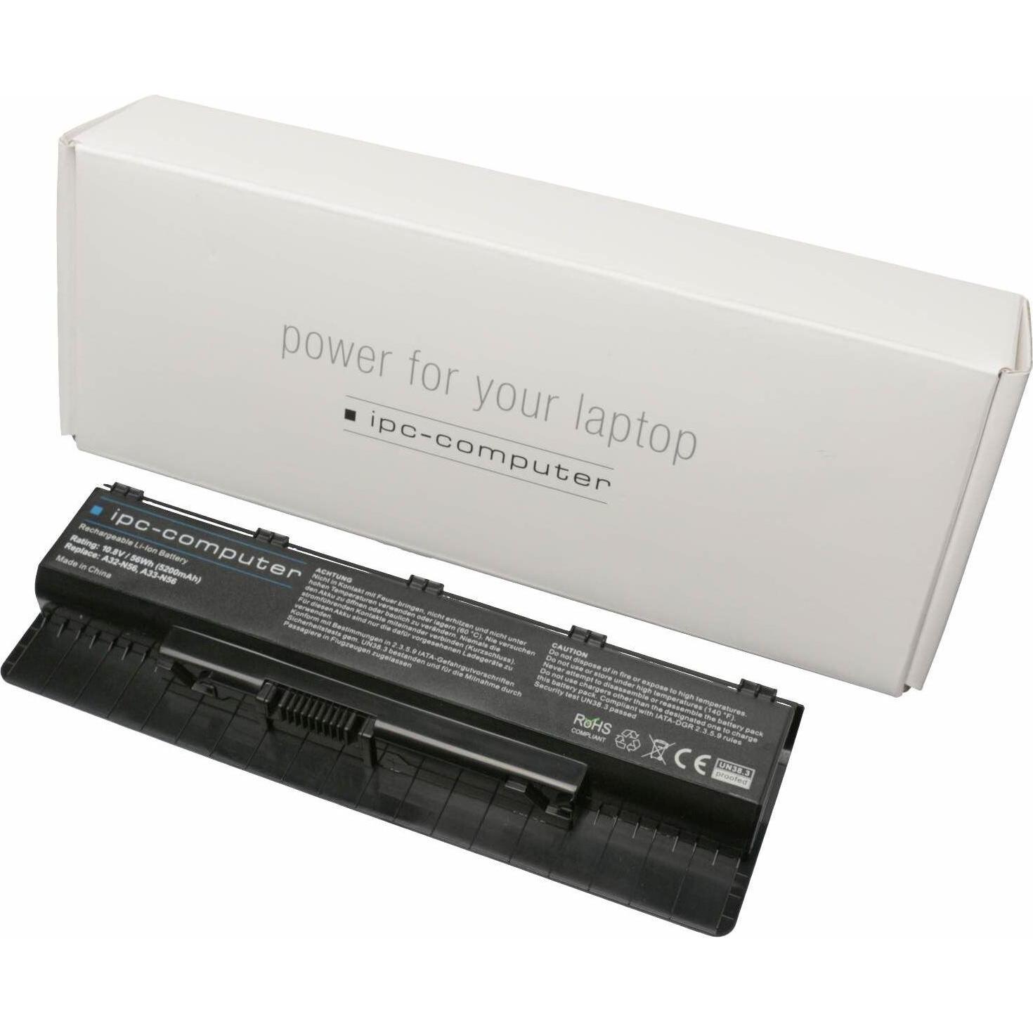 Thumbnail - IPC A32-N56 (6 Zellen, 5200 mAh), Notebook Akku