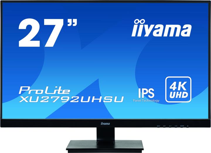 Produktbild iiyama ProLite XU2792UHSU-B1 LED-Bildschirm 68,6 cm (27 Zoll) 3840 x 2160 Pixel 4K Ultra HD Schwarz (3840 x 2160 Pixel, 27")