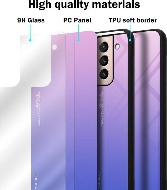 Actual product image Cadorabo TPU 2 colors glass cover (Samsung Galaxy S21+)