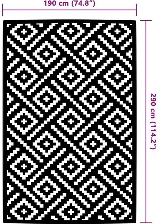 Actual product image vidaXL Outdoor-Teppich