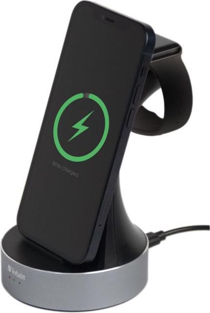 Verbatim 2 in 1 Qi Wireless+Apple Watch Charger (20 W)