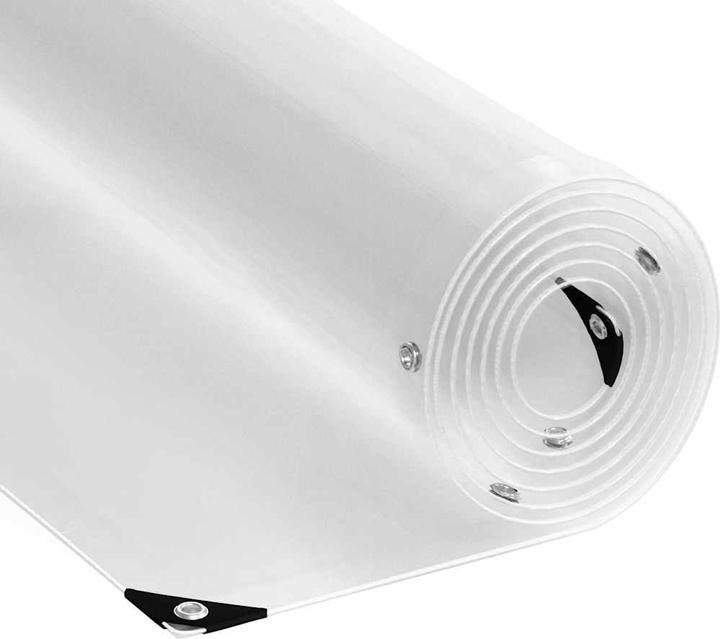 Actual product image VidaXL Transparent tarpaulin with eyelets 4x8 m PVC transparent tarpaulin (400 x 800 cm)