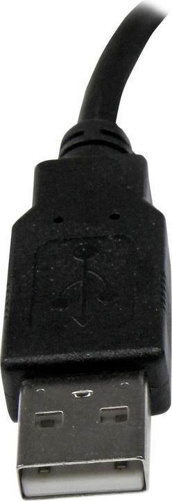 Actual product image StarTech USB 2.0 Extension 15cm - USB-A extension cable plug to socket - Black (0.15 m, USB 2.0)