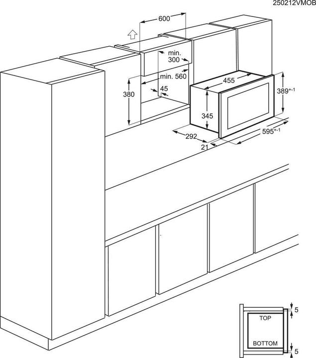 Produktbild Electrolux MO318GXE Einbau-Kombi-Mikrowelle 17 L 700 W Edelstahl (17 l)