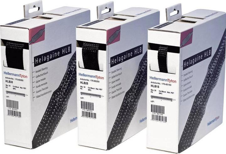Image du produit HellermannTyton Gaine tressée extensible polyester, 25mm (Gaines pour câbles, 1000 cm)