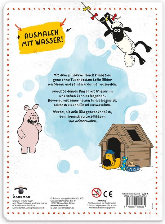 Produktbild Shaun das Schaf Zaubermalbuch