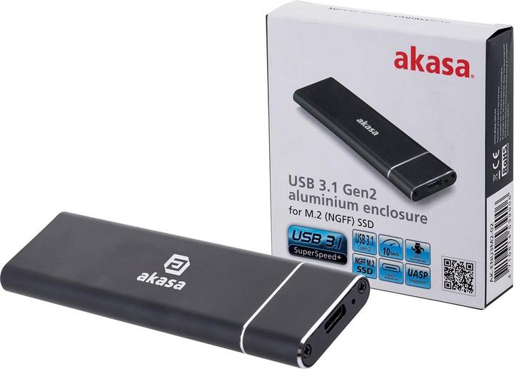 Produktbild Akasa AK-ENU3M2-02 Speicherlaufwerksgehäuse M.2 SSD enclosure Schwarz (M.2)