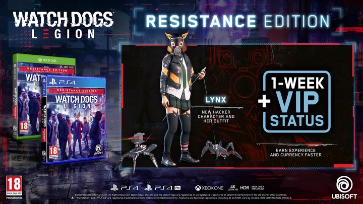 Produktbild Ubisoft PS4 WATCH DOGS LEGION RESISTANCE EDITION Videospiel Standard Englisch PlayStation 4 (PS4, EN)