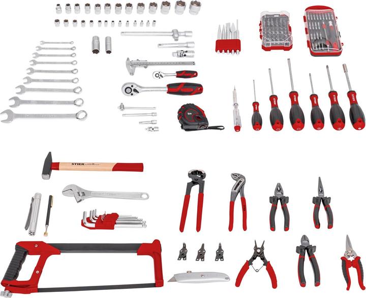 Actual product image Stier Jeu de 144 outils universels dans une valise en aluminium (144 pieces)