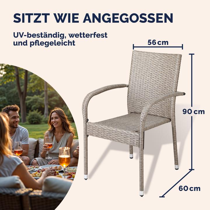 Produktbild Casaria Polyrattan Gartenstühle