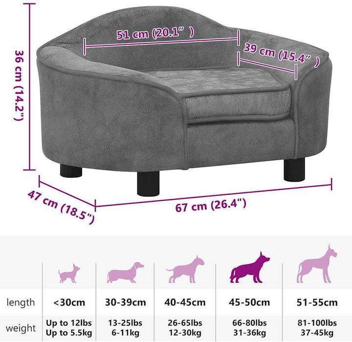 Produktbild vidaXL Hundesofa (Hund)
