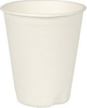 Actual product image Papstar 12 drinking cups, sugar cane "pure" 0.2 l Ø 8 cm - 9.1 cm white for hot drinks (12 x)