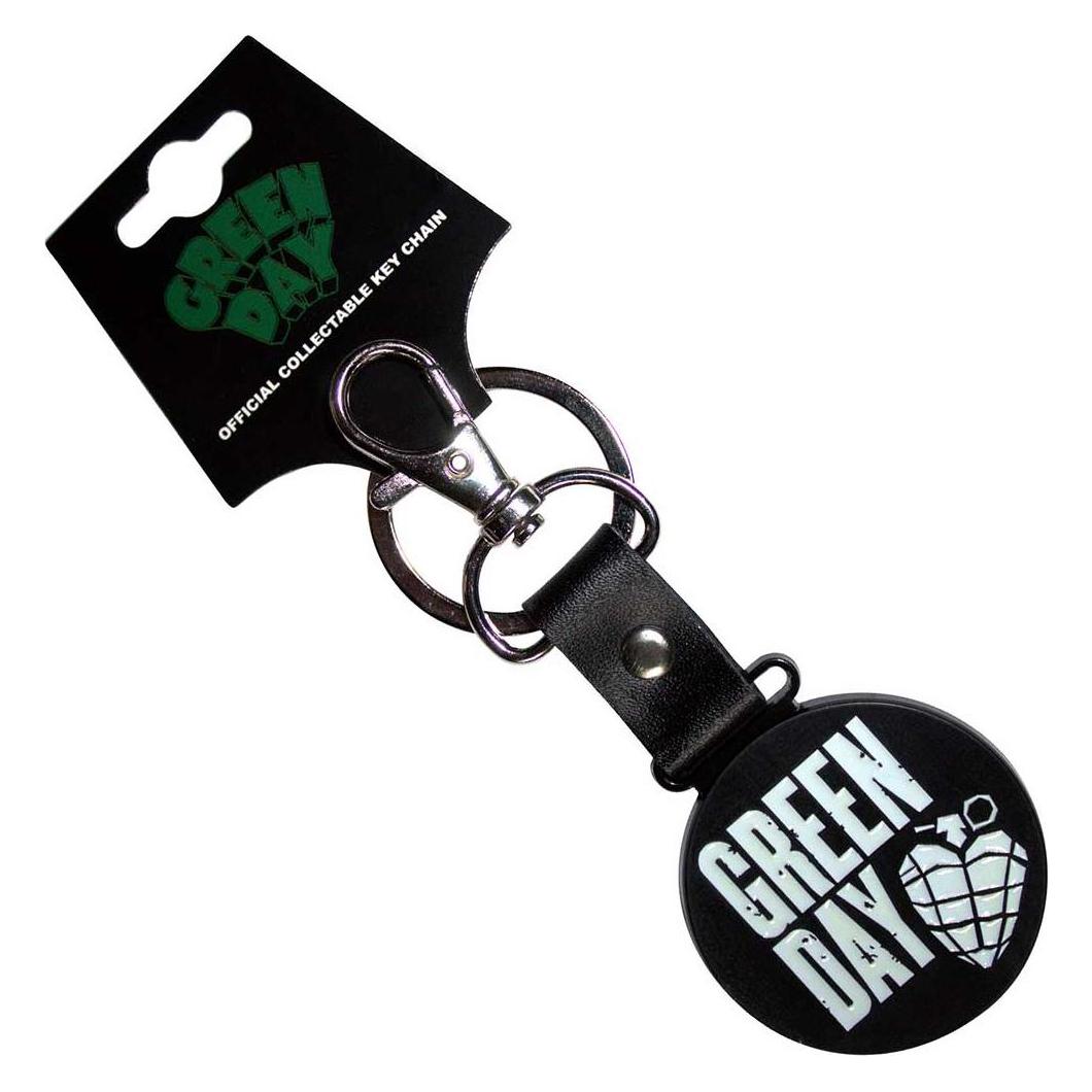 Green Day, Schlüsselanhänger, Stacked Logo & Grenade Circle Schlüsselanhänger