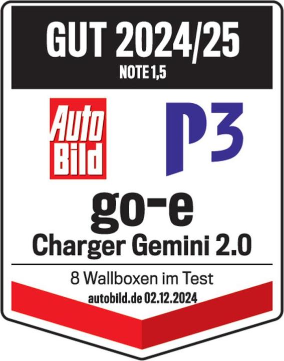 Image du produit Go-E Chargeur Gemini fix 2.0 GSM 11 kW (Type 2, 11 kW, 16 A, Type 2)