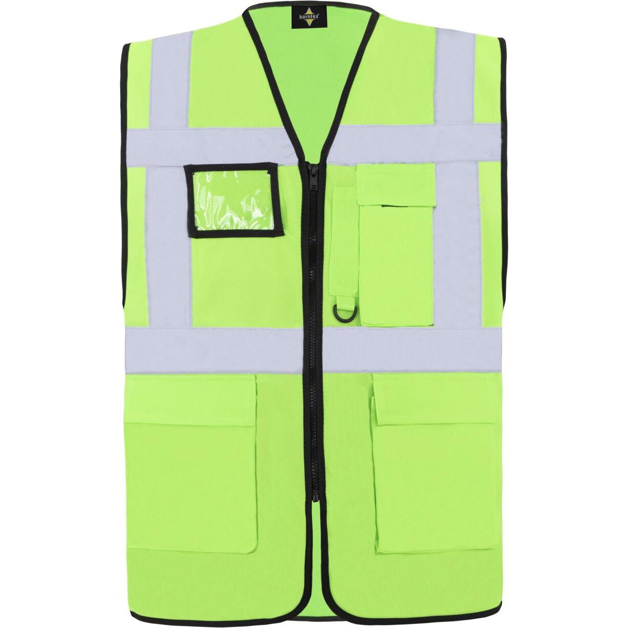 Korntex, Warnweste + Warnshirt, Warnweste Multifunktional Hamburg Neonpink mit 360° Sicherheit 3XL EN ISO 17353  KXCMF (...