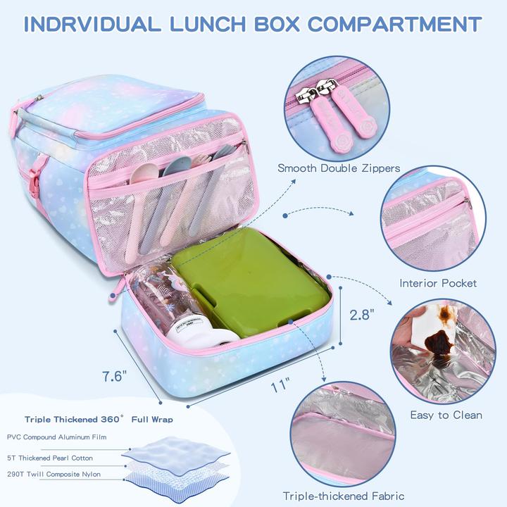 Produktbild Only-Bags.Store 2 in 1 Rucksack & isolierte Brottasche, Schulrucksack für Grundschüler