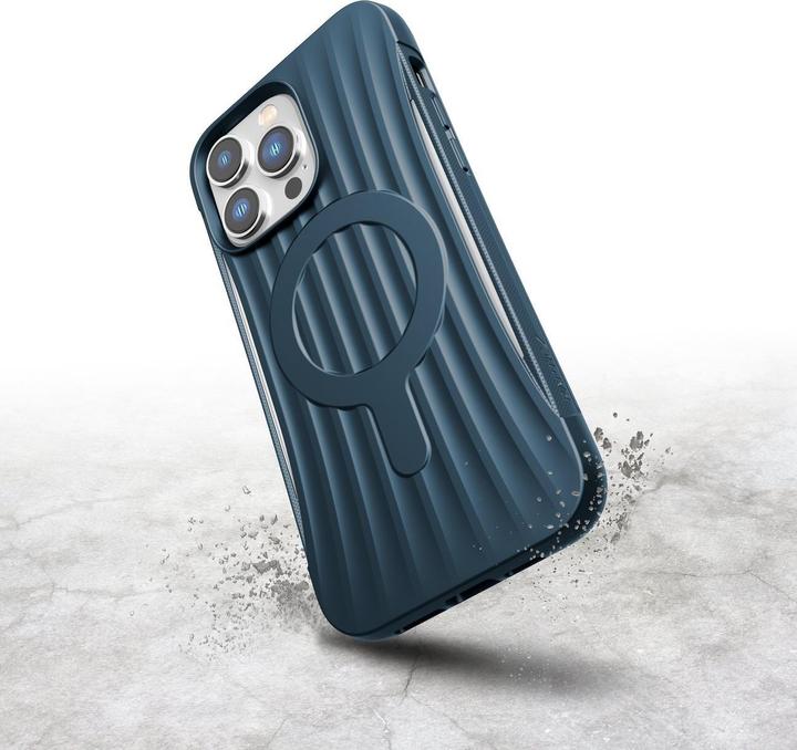 Produktbild X-Doria Raptic Clutch Case für iPhone 14 Pro Max mit blauer MagSafe-Abdeckung (Apple iPhone 14 Pro Max)