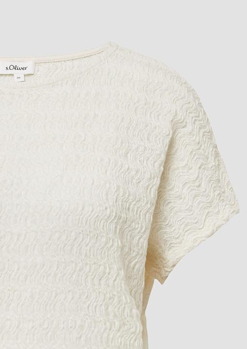 Immagine prodotto S.Oliver T-Shirt Strukturiertes T-Shirt aus Baumwollmix im Relaxed Fit (42)