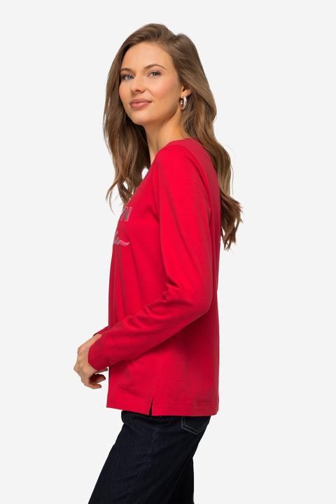 Produktbild Laurasøn Longsleeve, Statement Stickerei, Rundhals, Langarm (XL)