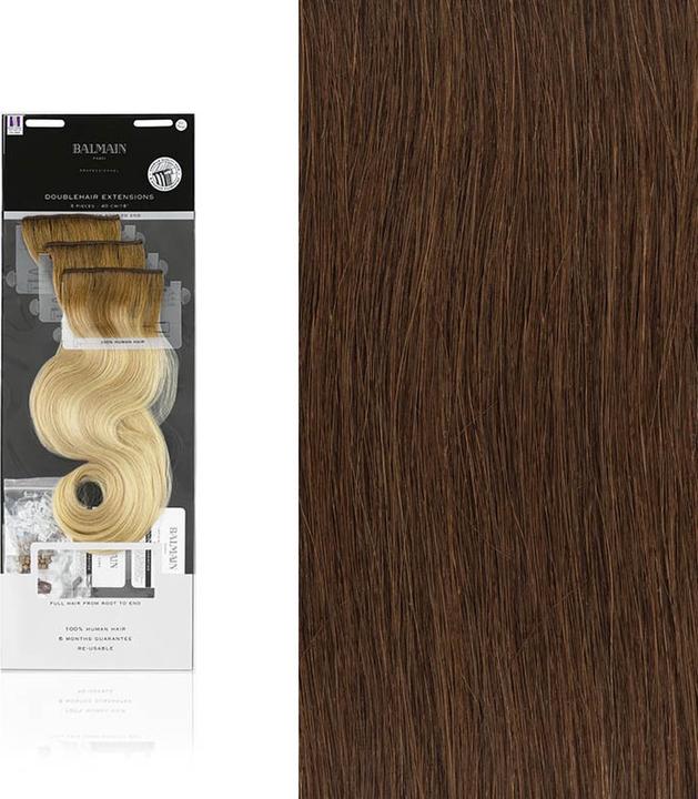 Produktbild Balmain Hair Professional - Doppelhaarverlängerungen menschliches Haar - L6 - Blondes (L6 Dark Natural Blonde, 40 cm)
