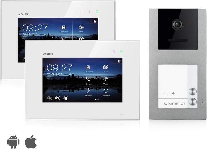 Image du produit Balter EVO Video Türsprechanlage für 2 Familienhaus mit App (Sans fil)
