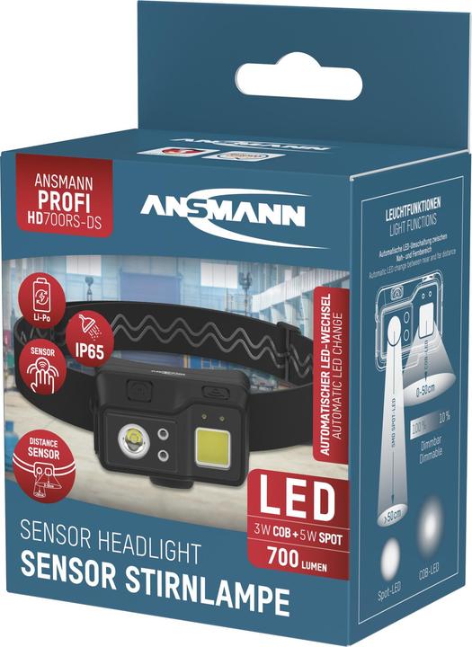 Image du produit Ansmann Stirnlampe HD700RS-DS (700 lm)