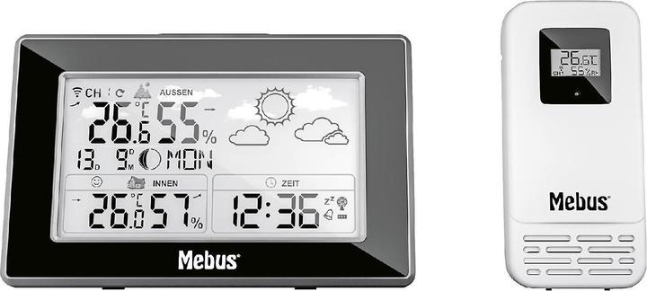 Mebus Digital wireless weather station with wireless sensor and weather forecast