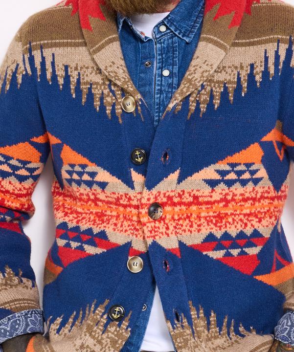 Produktbild Joe Browns Aztec Knit Pattern Wild Side Shawl Neck Cardigan (S)