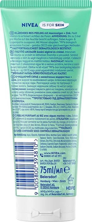 Immagine prodotto NIVEA Reis Peeling Bio Aloe Vera (Scrub detergente, 75 ml)