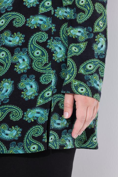 Produktbild Ulla Popken Longshirt, Paisley, A-Linie, Carré-Ausschnitt, Langarm (50, 52)