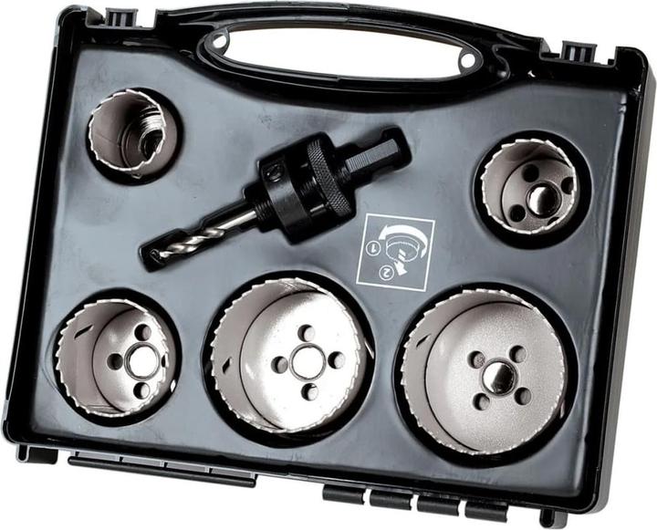 Actual product image wolfcraft 1Hole saw set BiM ø35,40,51,65,68mm (35 mm, 40 mm, 51 mm, 65 mm, 68 mm)