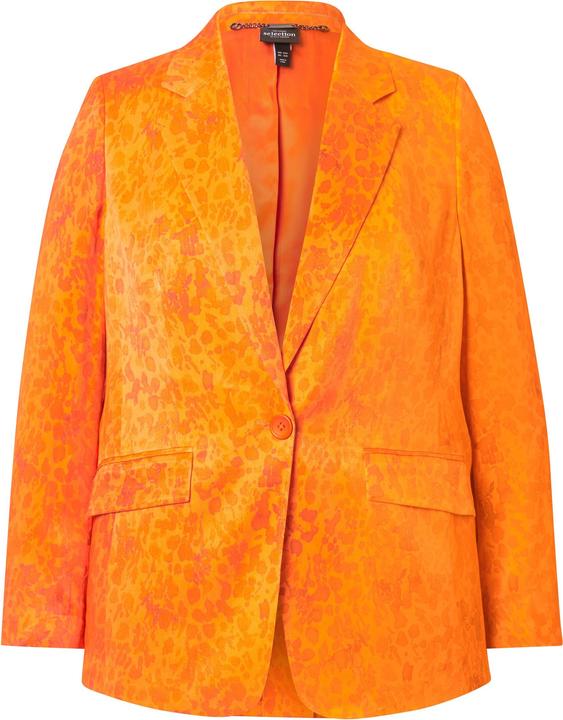 Actual product image Ulla Popken Droplet Print Satin Blazer (50)
