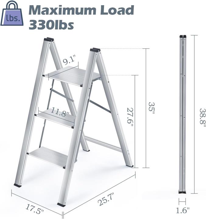 Actual product image Kingrack Stepladder (Folding step, 89 cm)