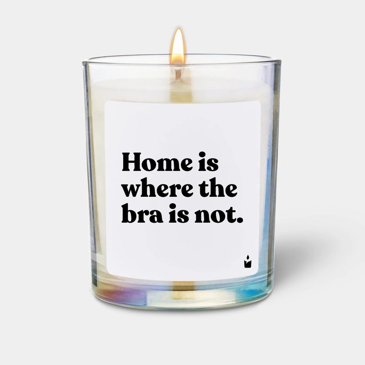 Produktbild Chatty Candles Duftkerze Flowery Home is where the bra is not.