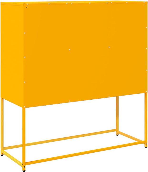 Actual product image vidaXL Sideboard mustard yellow 100.5x39x107 cm Cold-rolled steel chest of drawers Cabinet (100.5 x 39 x 107 cm)