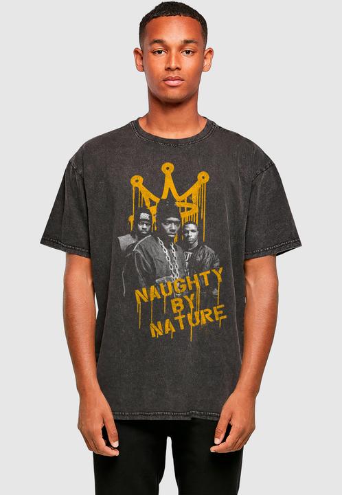 Produktbild Merchcode Naughty by Nature - Drip Crown Acid Washed Oversize Tee - 179937 (S)
