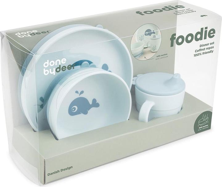 Actual product image Done by Deer Tableware set Foodie Wally Blue