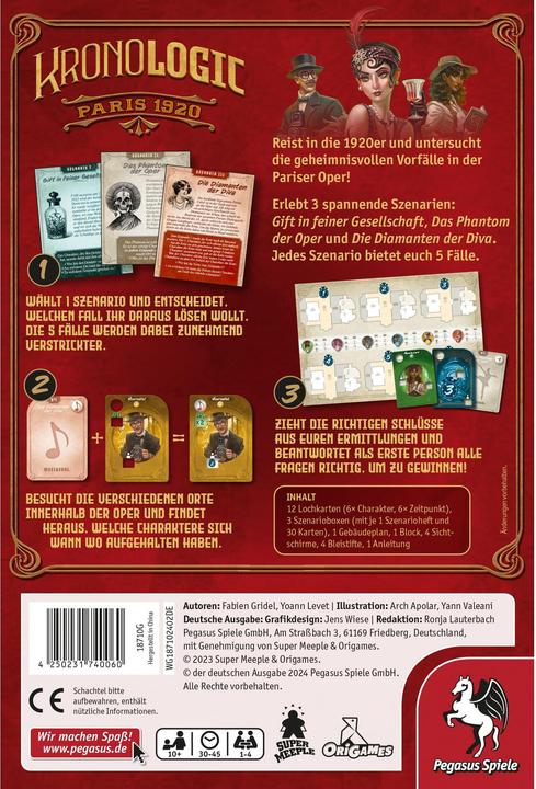 Actual product image Pegasus Kronologic - Paris 1920 (German, 1 - 4 Players)